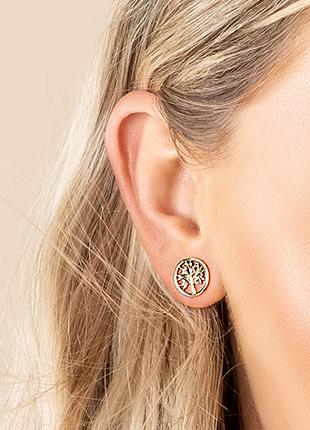 Clogau Welsh Gold Tree of Life Stud Earrings GTOL0009 Earrings Carathea jewellers