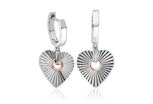 Clogau Gold Cariad Horizon Heart Drop Earrings 3SCRH0149 earrings CLOGAU GOLD 