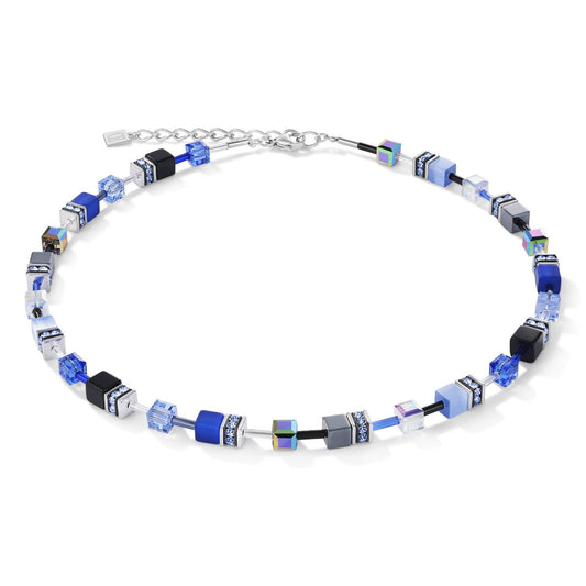 Coeur de Lion Geo Cube Necklace in Cobalt Blue4014/10-0712 Jewellery Coeur de Lion 