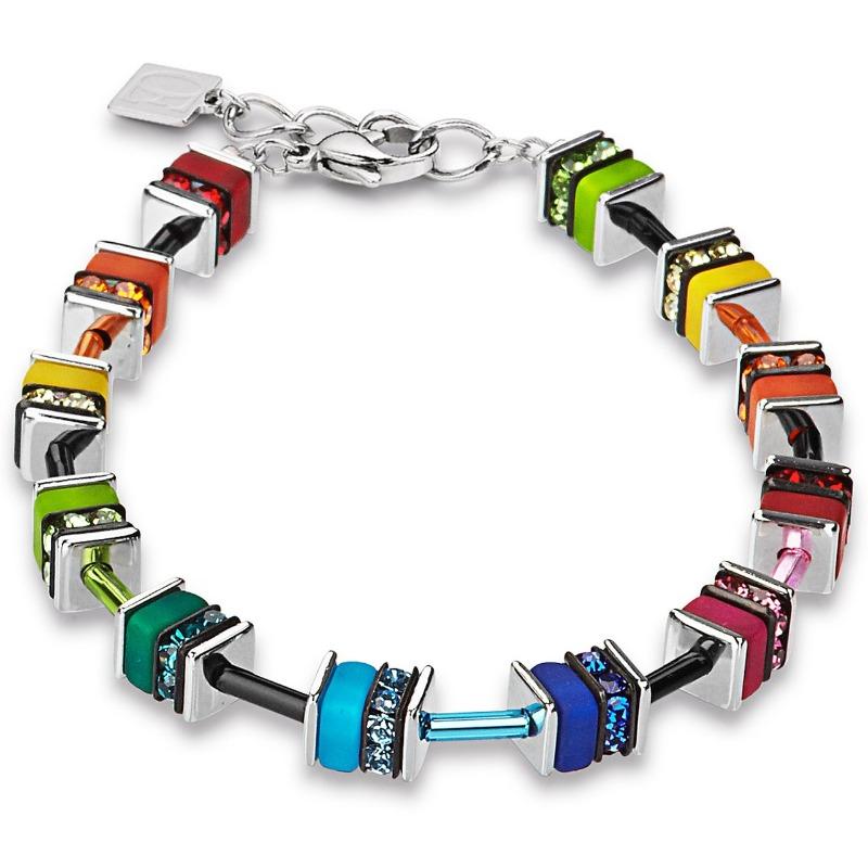 Coeur de Lion Multicolour Geo Cube Bracelet 4409/30-1500 Jewellery Coeur de Lion 
