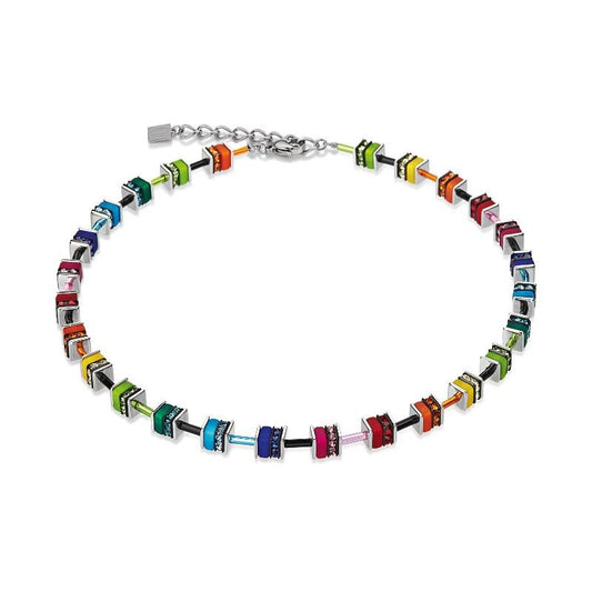 Coeur de Lion Multicolour Geo Cube Necklace 4409/10-1500 Jewellery Coeur de Lion 