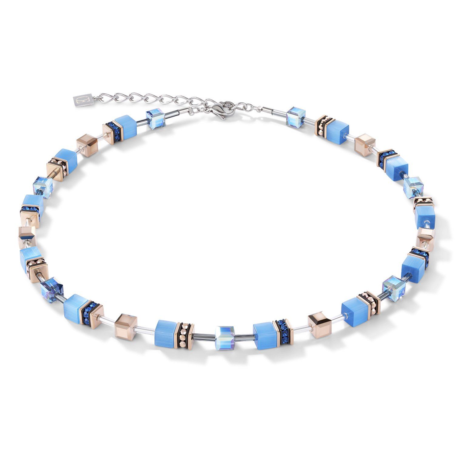 Coeur de Lion Geocube Necklace in Blue - 4016/10-0700 Jewellery Coeur de Lion 