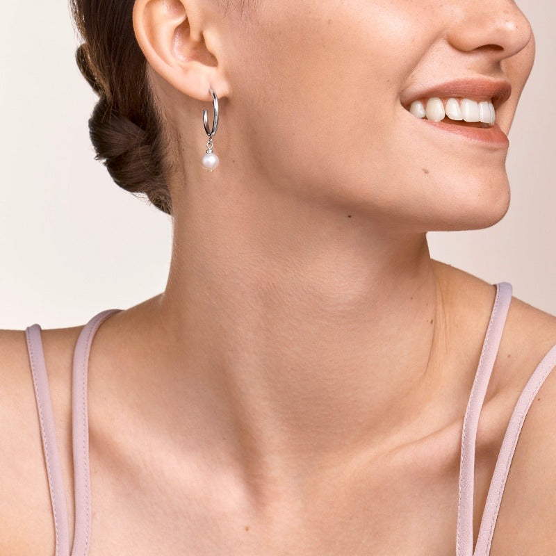1 Pair Stainless Steel Hoop Earrings for Women or Girls 40mm/50mm  Hypoallergenic Earrings Size Avaliable 40mm/50mm Stainless Steel Rounded Hoops  Earrings | SHEIN