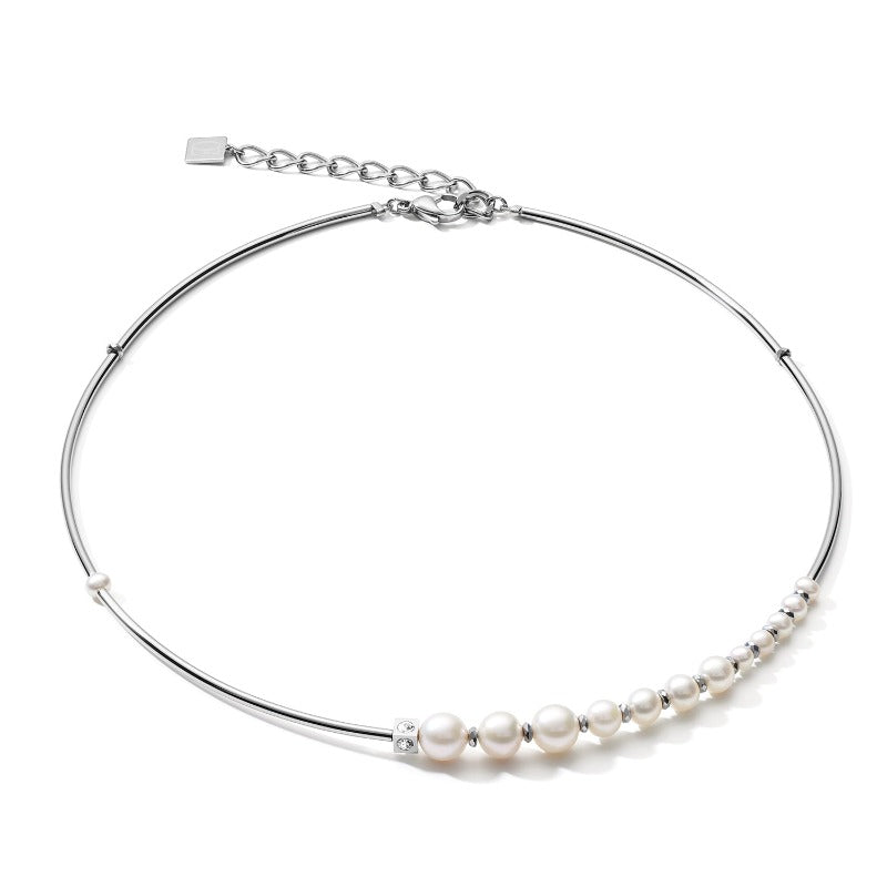 Coeur de Lion Asymmetric Freshwater Pearl Necklace 1102/10-1417 Necklaces & Pendants Carathea