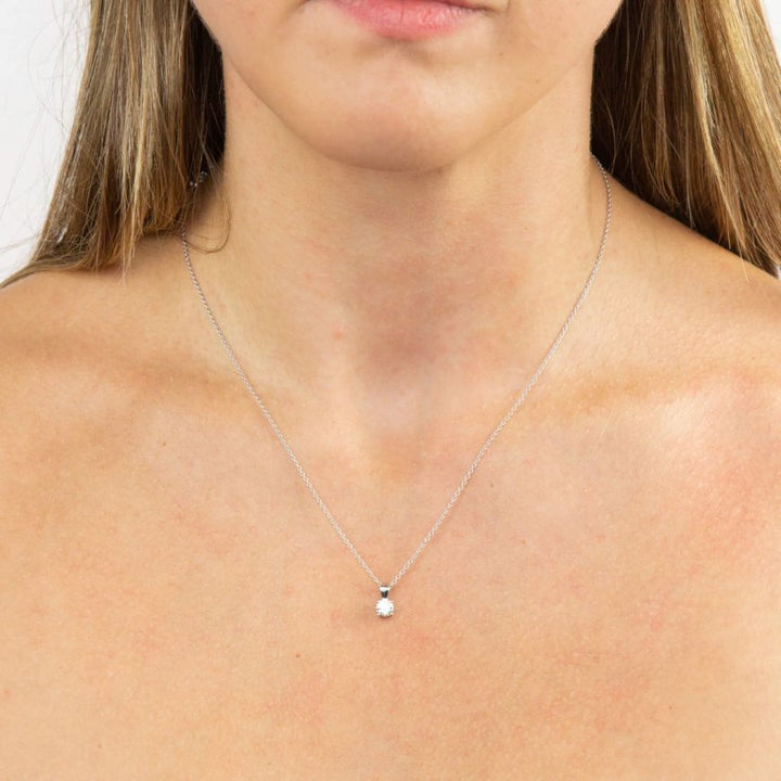 Diamonfire .5 Carat Solitaire Cubic Zirconia Pendant Necklaces & Pendants DIAMONFIRE