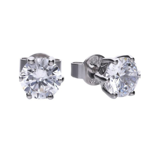 Diamonfire 2 Carat Cubic Zirconia Solitaire Stud Earrings Earrings DIAMONFIRE 