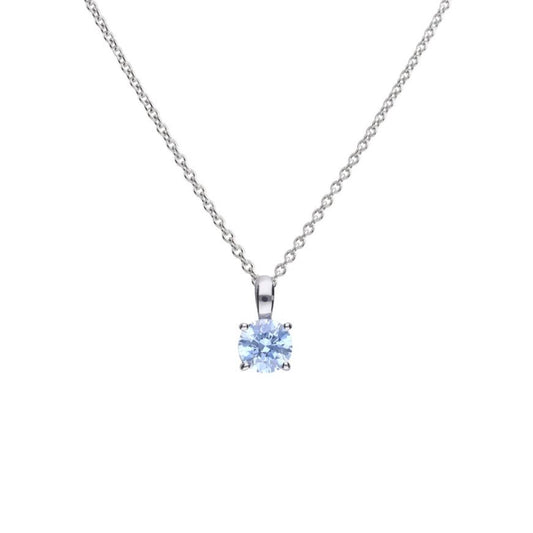 Diamonfire Blue Cubic Zirconia Solitaire Pendant Necklaces & Pendants DIAMONFIRE 