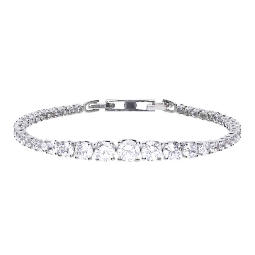 Diamonfire Graduated Tennis Bracelet with Cubic Zirconia Bracelets DIAMONFIRE