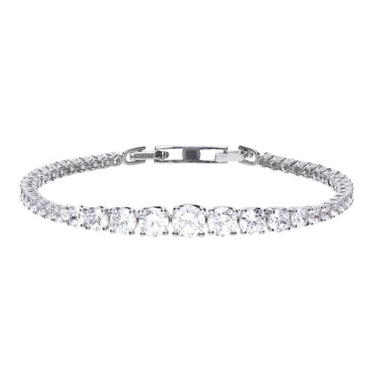 Diamonfire Graduated Tennis Bracelet with Cubic Zirconia Bracelets DIAMONFIRE 