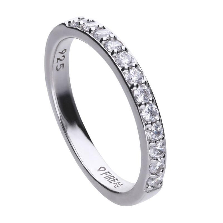 Diamonfire Half Eternity Zirconia Ring Rings DIAMONFIRE K