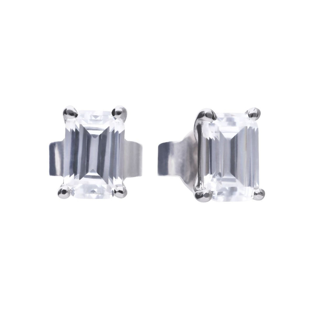 Diamonfire Emerald Cut Zirconia Earrings Earrings| Carathea & Jools