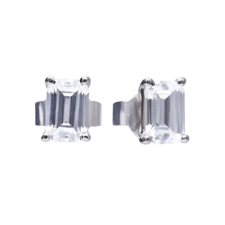Diamonfire Emerald Cut Zirconia Earrings Earrings| Carathea & Jools