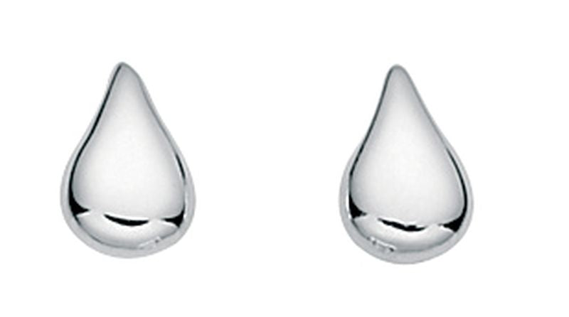 Small Silver Teardrop Earrings Earrings Carathea 