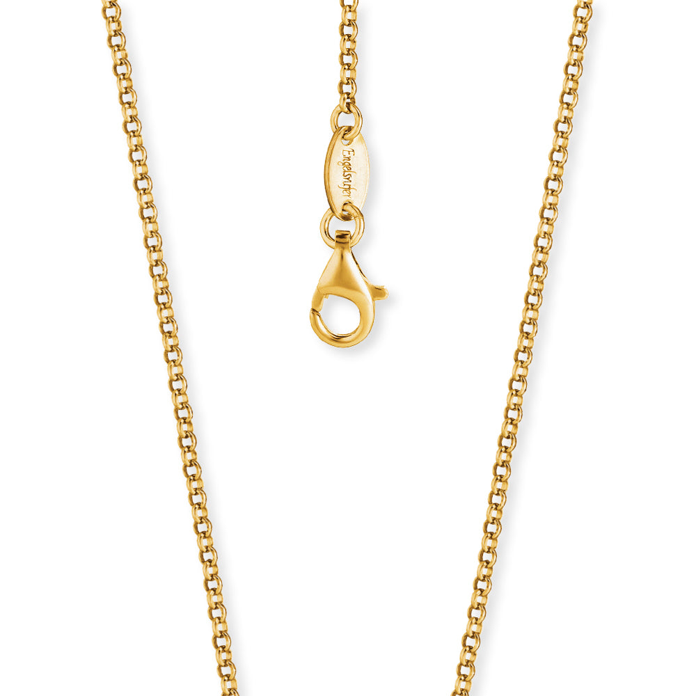 gold plated silver pea chain 2.1 mm wide 50 cm long