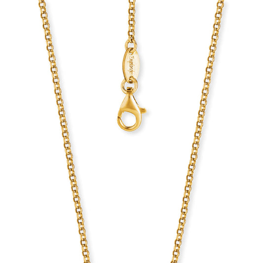 gold plated silver pea chain 2.1 mm wide 60 cm long