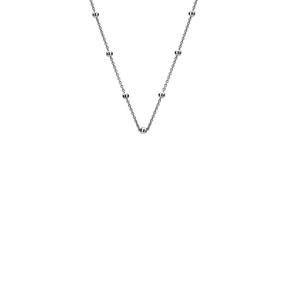 Anais or Emozioni Silver Intermittent Ball Chain Jewellery Emozioni 18" or 45 cm