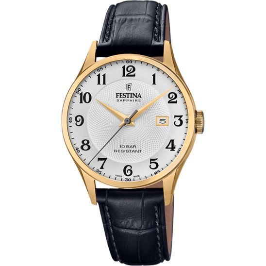 Festina Mens' Swiss Watch with Leather Strap F20010/1 Watches Festina 