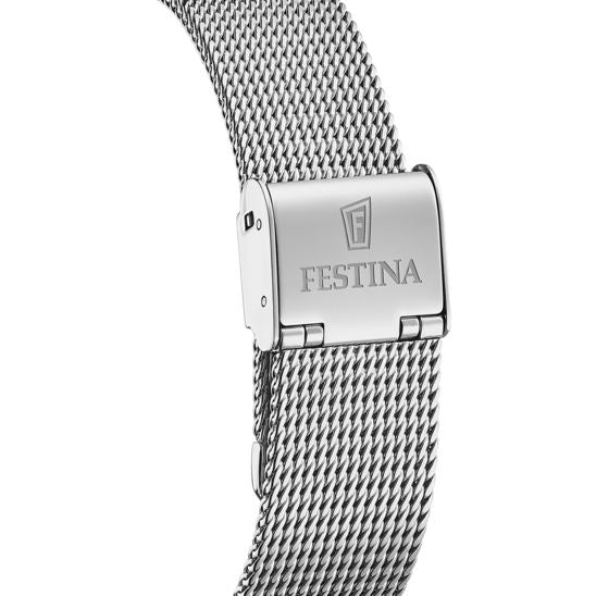 Men's Festina Automatic Skeleton Watch with Mesh Strap F20534/1 Watches Festina