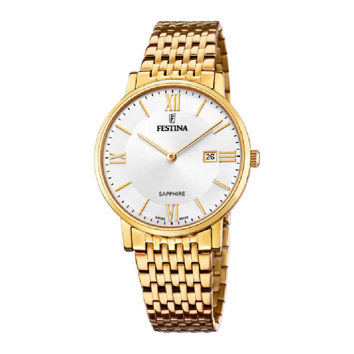 Festina Men's Swiss-Made Watch in Gold F20020/1 Watches Festina
