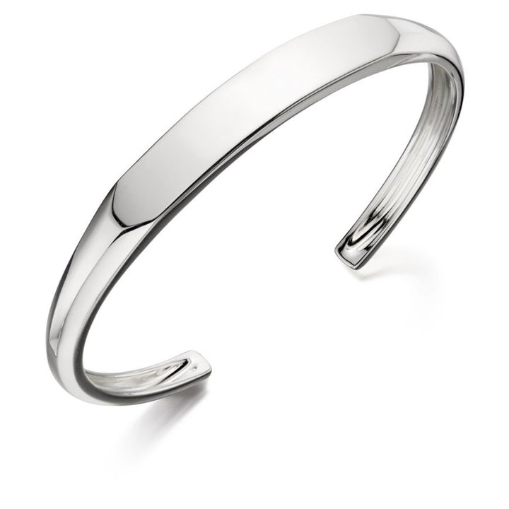 Fred Bennett Silver Men's Bangle with Flat Top Men's Bracelets - Carathea & Jools