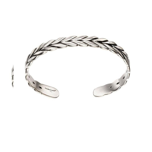 Fred Bennett Silver Plaited Bangle for Men Bracelets & Bangles FRED BENNETT 