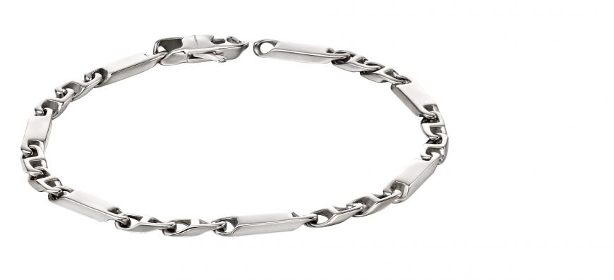 Fred Bennett Stainless Steel Bar Link Chain Bracelet Men's Bracelets FRED BENNETT