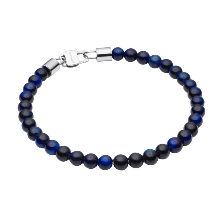 Fred Bennett Blue Tiger's Eye Beaded Bracelet