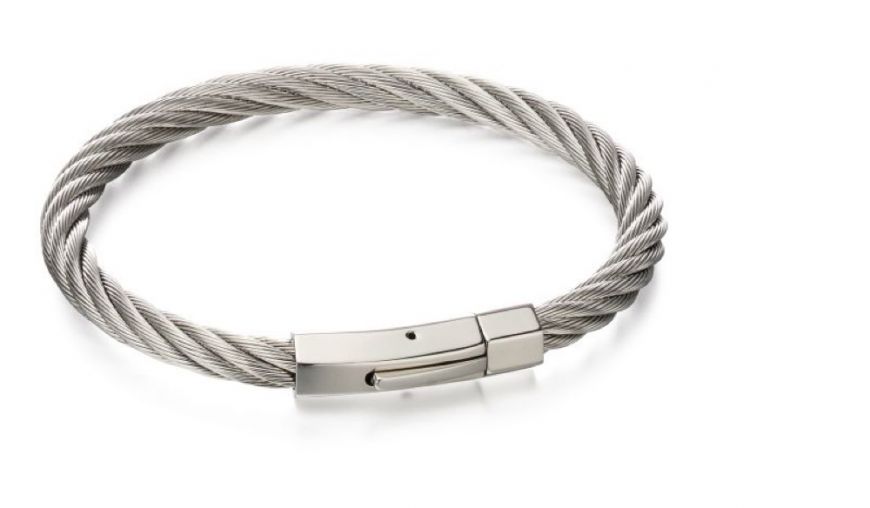 Fred Bennett Stainless Steel Twisted Cable Bracelet FRED BENNETT