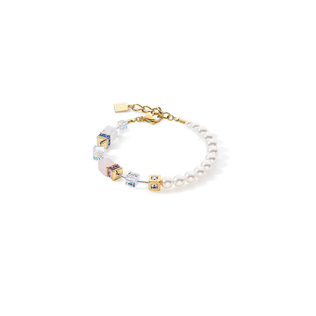 Coeur de Lion GeoCube Precious Fusion Pearls Bracelet Multicolour Pastel 5086/30-1522 Bracelets Coeur de Lion