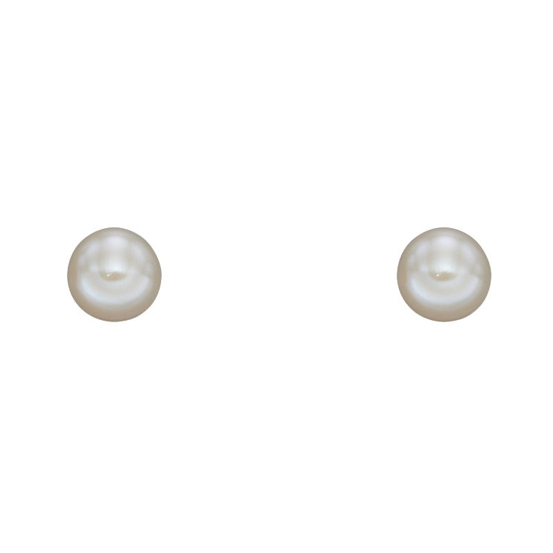 Gold 3 mm Freshwater Pearl Stud Earrings Gecko