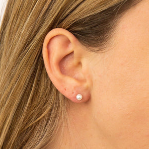 Gold 5 mm Freshwater Pearl Stud Earrings Earrings Gecko 