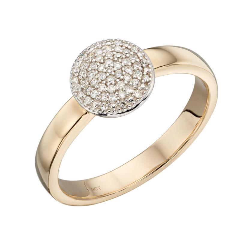 Gold Diamond Circle Ring Jewellery Carathea 