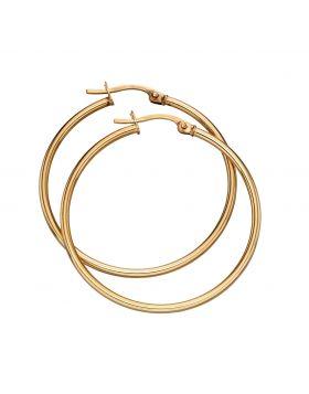 Gold Hinged Hoop Earrings Earrings Gecko