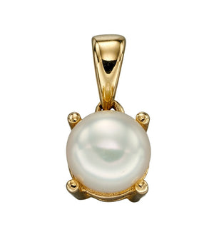 Gold June Birthstone Pendant - Pearl Jewellery Gecko 