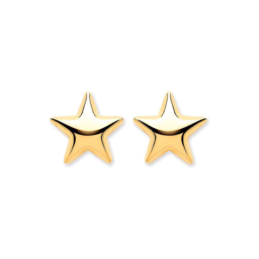 Gold Star Earrings | Carathea Jewellery 