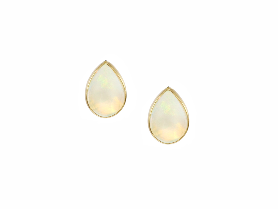 gold teardrop earrings with opal Carathea jewellers