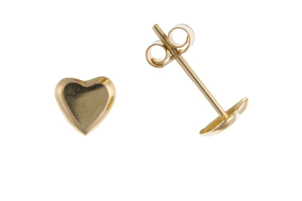 9ct Gold Heart Earrings Jewellery Carathea 