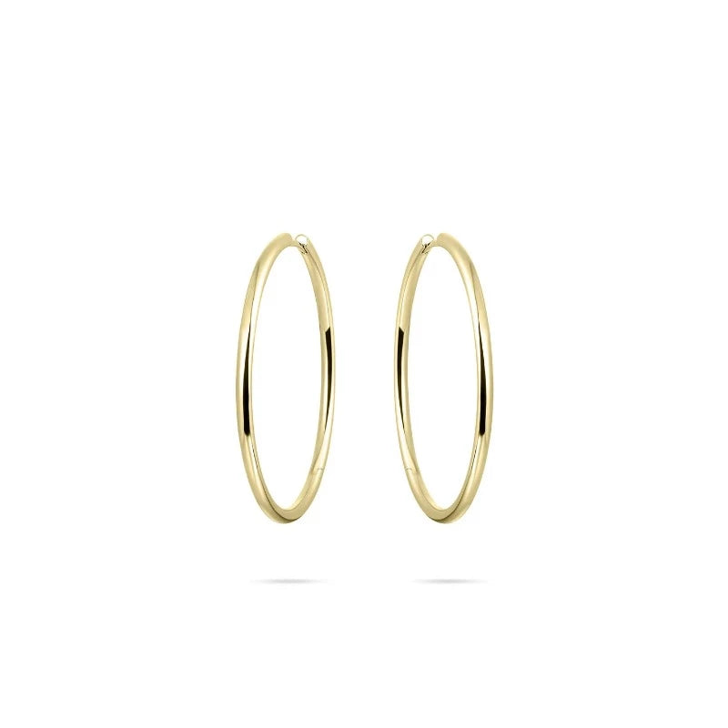 Gold plated silver extra large hoop earrings Jewellery Carathea