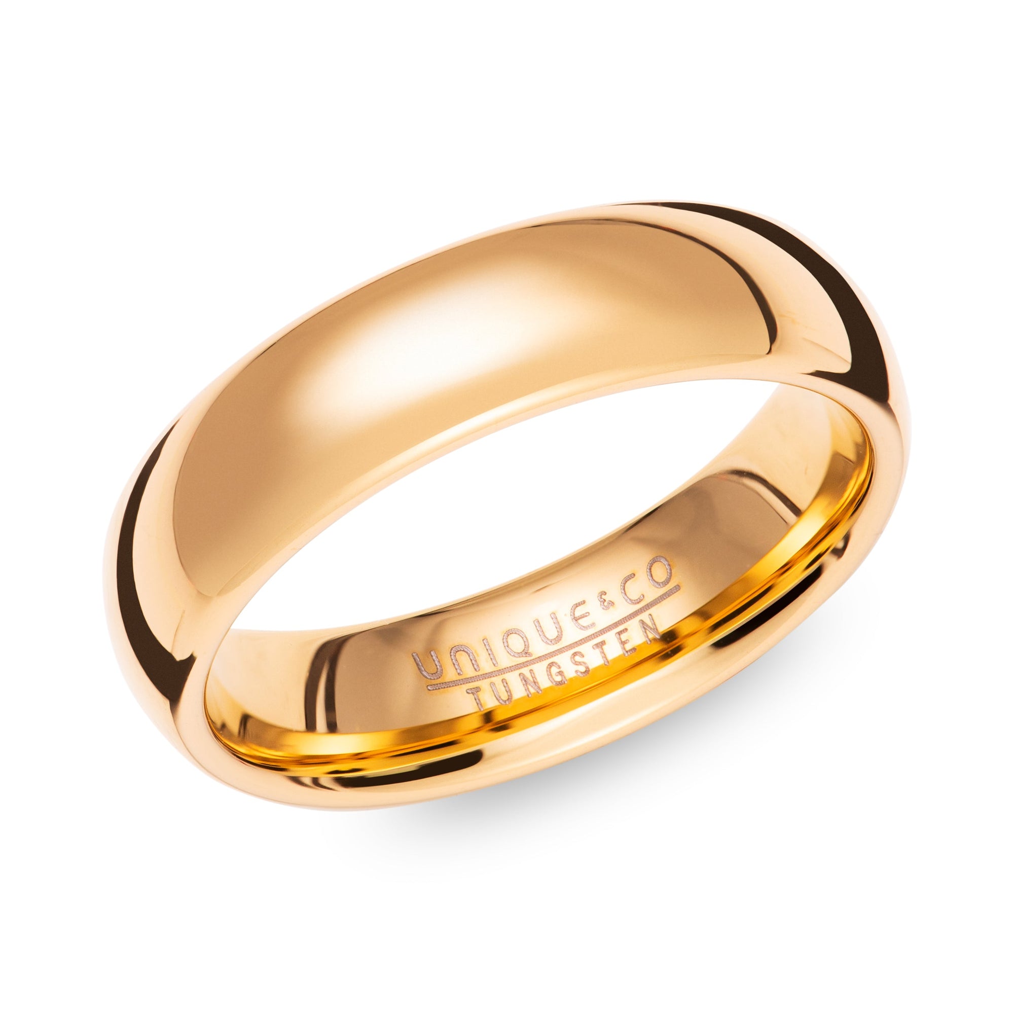 Gold Plated Tungsten Ring for Men Men's Rings Unique 