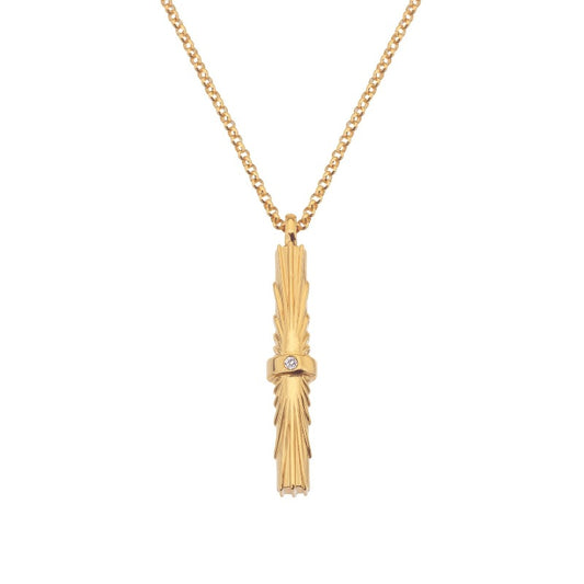 Hot Diamonds X Jac Jossa Hope Bar Pendant - Vertical Necklaces Carathea