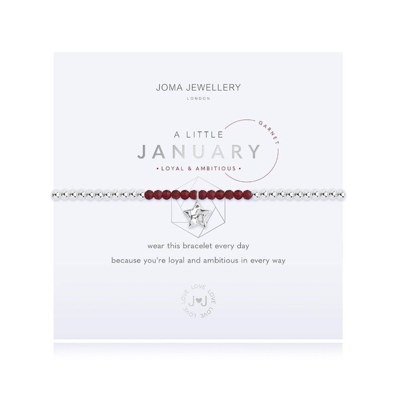 A Little Garnet Birthstone January Birthday Bracelet Jewellery Joma Jewellery 