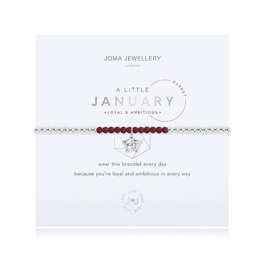 A Little Garnet Birthstone January Birthday Bracelet Jewellery Joma Jewellery 