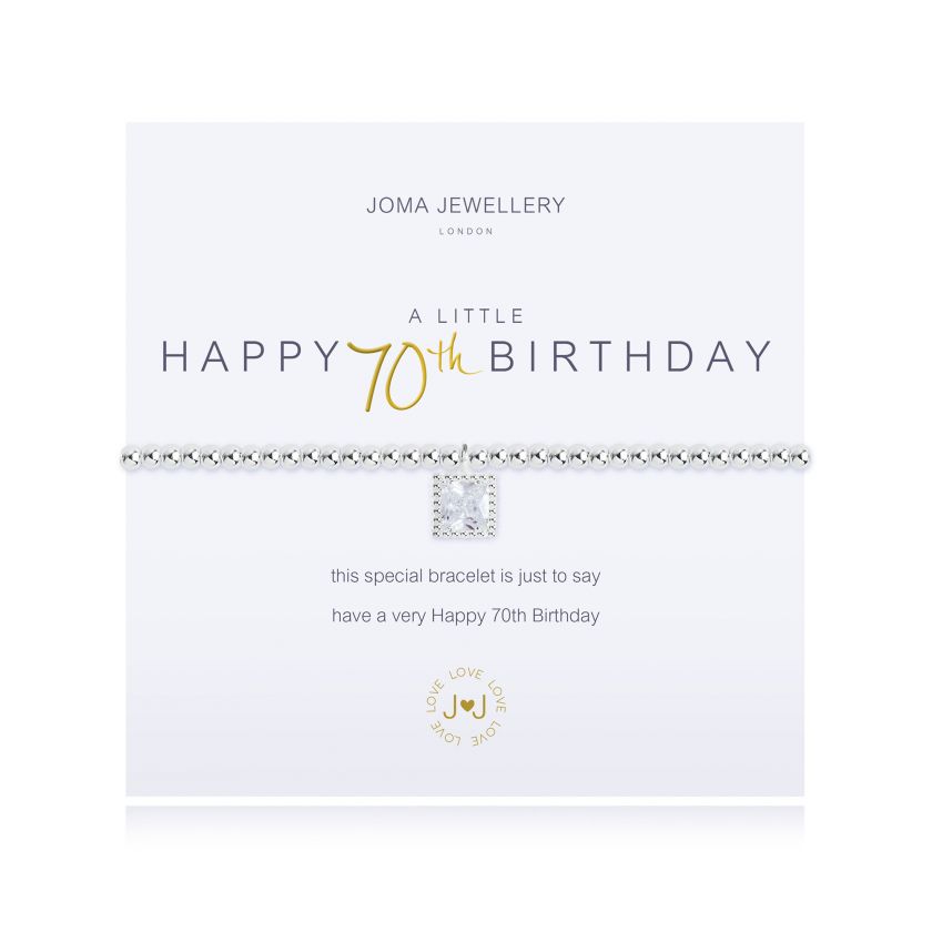 Joma A Little Happy 70th Birthday Bracelet Jewellery JOMA JEWELLERY
