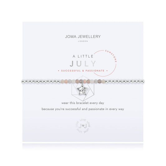 A Little Sunstone July Birthstone Birthday Bracelet Jewellery Joma Jewellery 