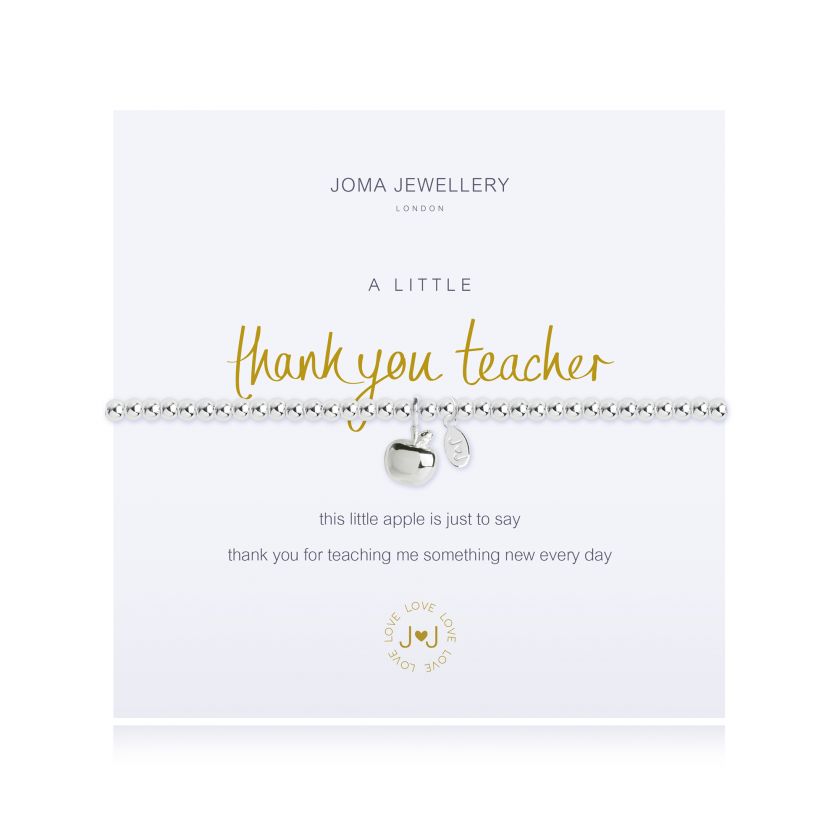 A Little Thank You Teacher bracelet Jewellery JOMA JEWELLERY