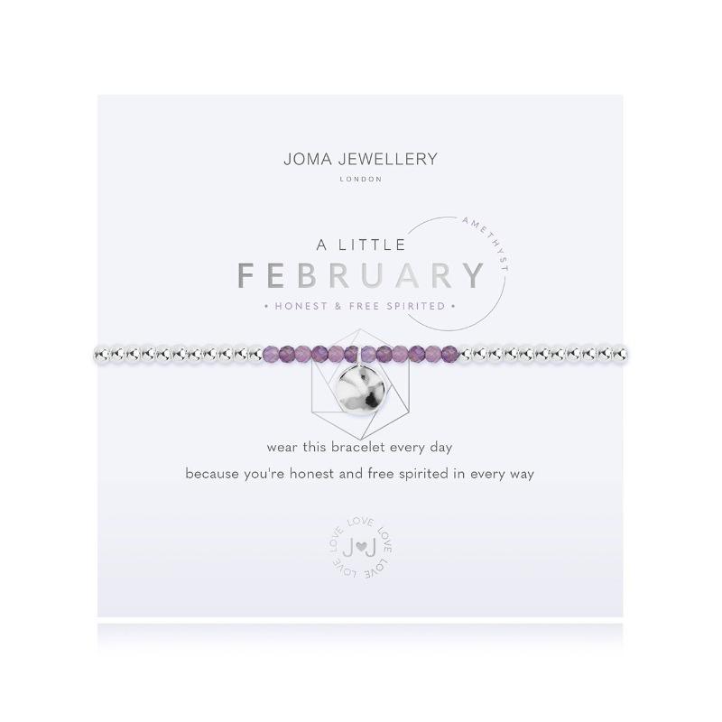 A Little Amethyst Birthstone February Birthday Bracelet Jewellery Joma Jewellery 