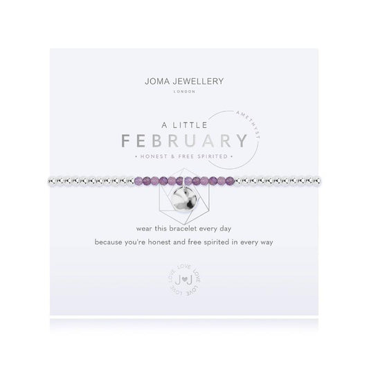 A Little Amethyst Birthstone February Birthday Bracelet Jewellery Joma Jewellery 