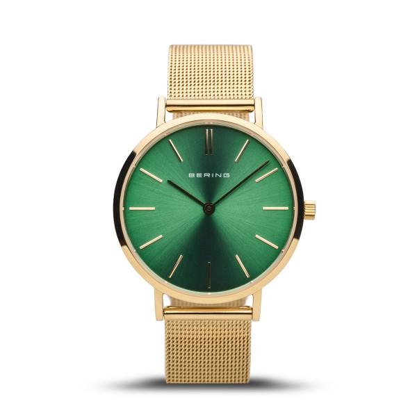 Bering Ladies Watch Gold Green 14134-338 Watches Bering