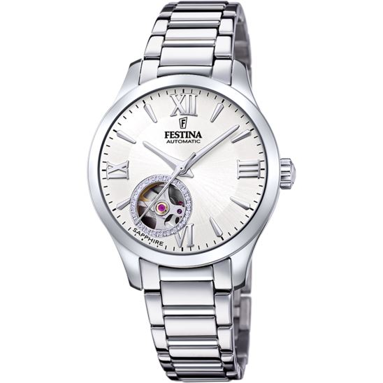 Ladies Festina Automatic Watch with Skeleton Window F20488/1 Watches Festina 