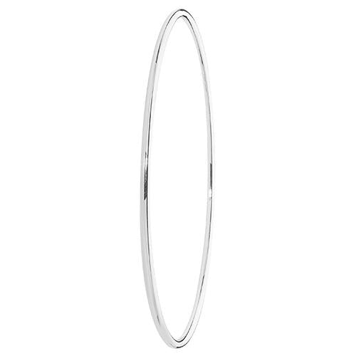 Ladies Plain Silver Bangle Jewellery Carathea